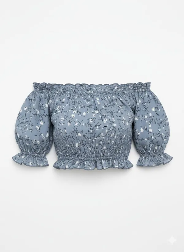 Grey_Polyester_Off-Shoulder_Crop_Top_For_Women