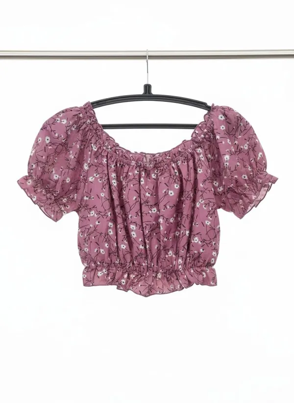 Purple_Polyester_Off-Shoulder_Crop_Top_For_Women