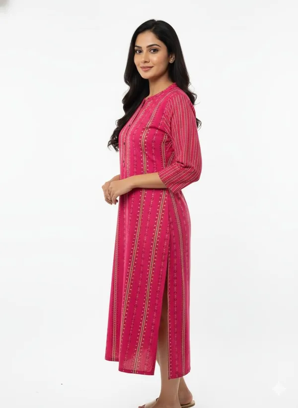 Pink_Cotton_Single_Kurti_For_Women