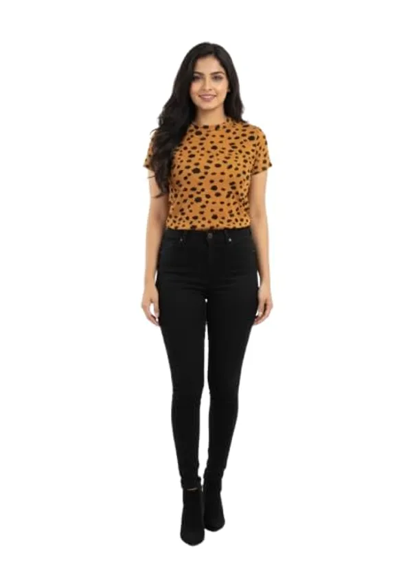 Yellow_Polyester_Crop_Top_For_Women