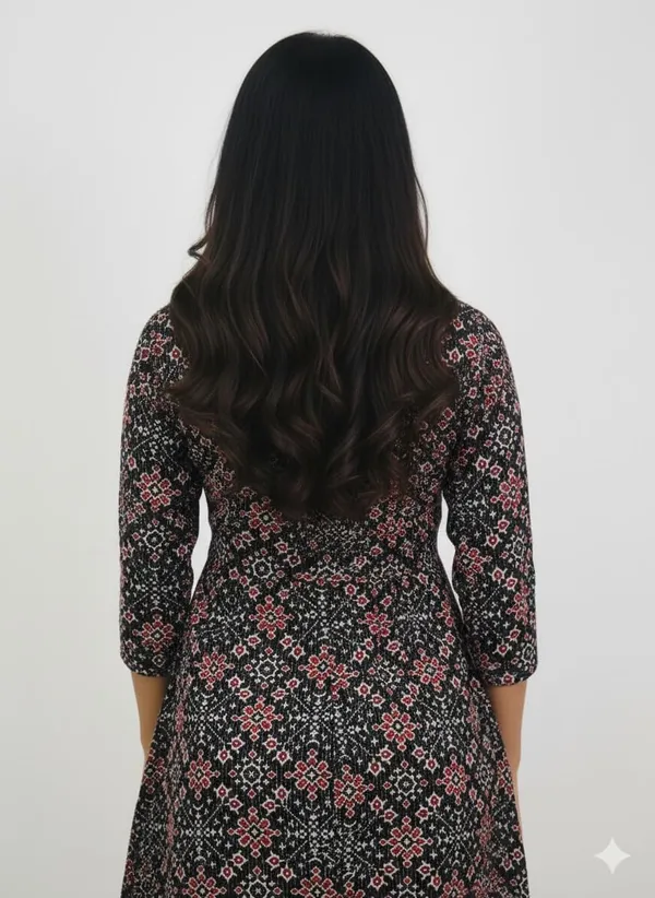 Black_Cotton_Short_Kurti_For_Women