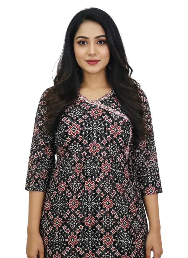 Black_Cotton_Short_Kurti_For_Women