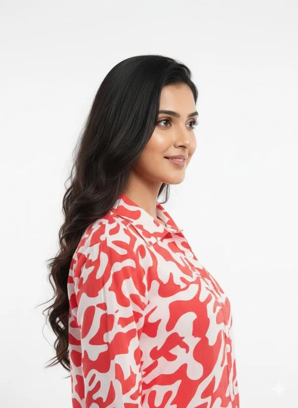 Red_Cotton_Kurta_And_Pant_For_Women