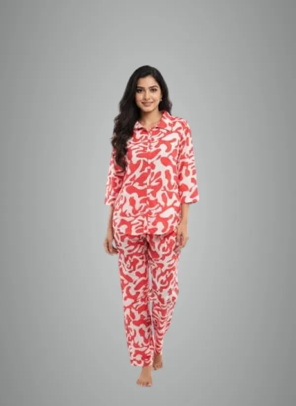 Red_Cotton_Kurta_And_Pant_For_Women