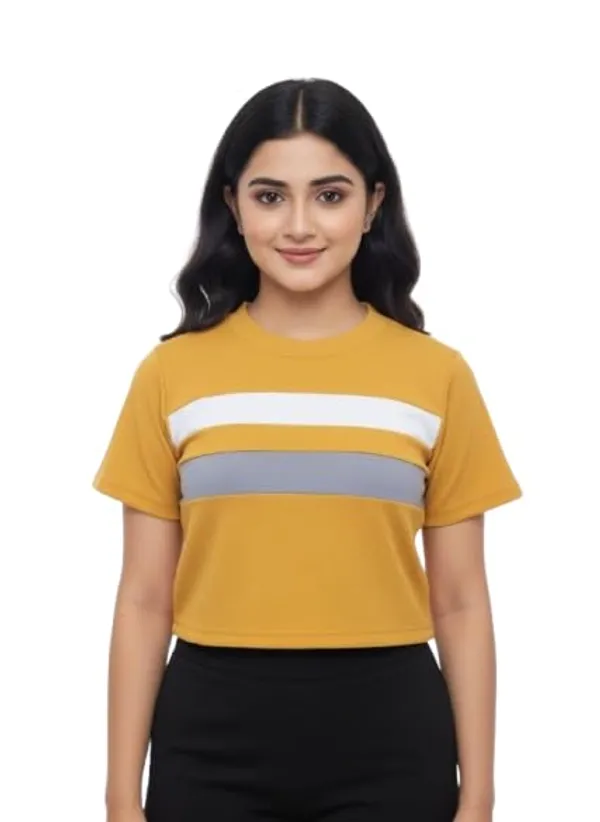 Yellow_Cotton_Single_Kurti_For_Women