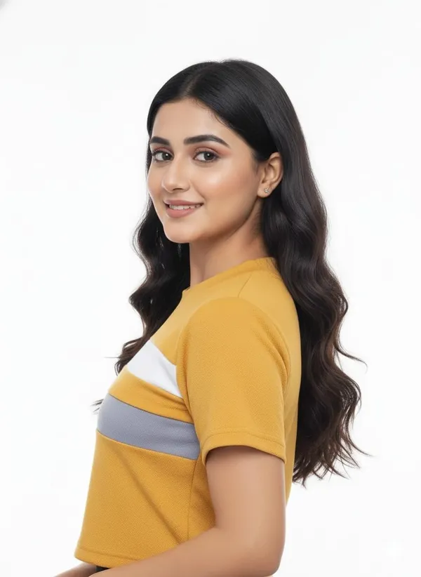 Yellow_Cotton_Single_Kurti_For_Women