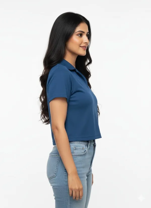 Blue_Polyester_Crop_Top_For_Women
