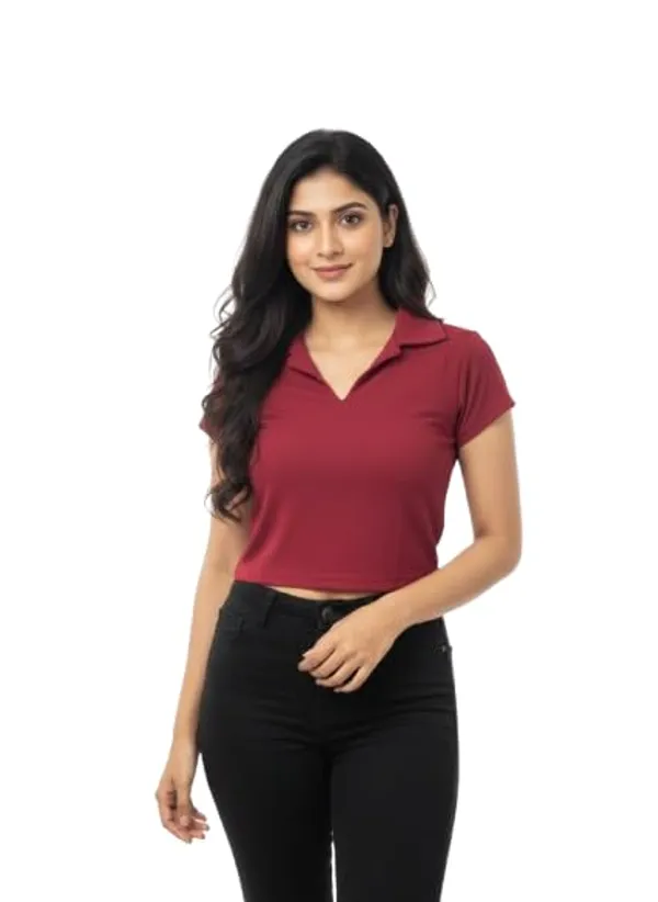 Maroon_Polyester_Crop_Top_For_Women