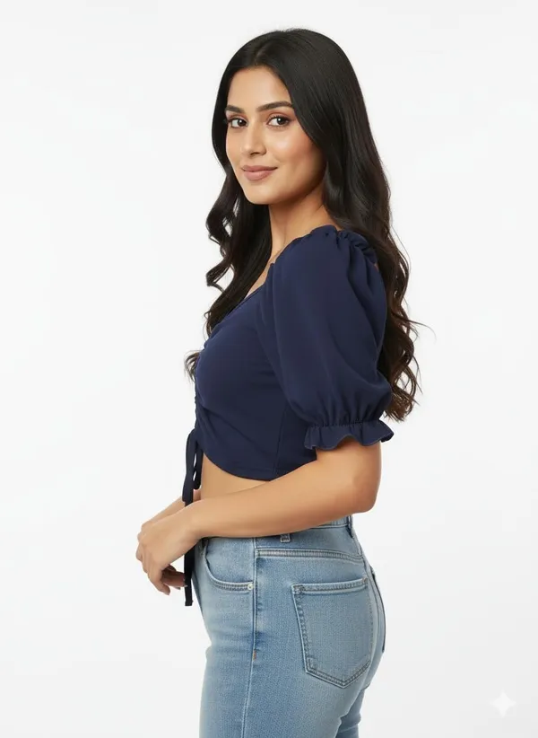Navy_Blue_Polyester_Crop_Top_For_Women