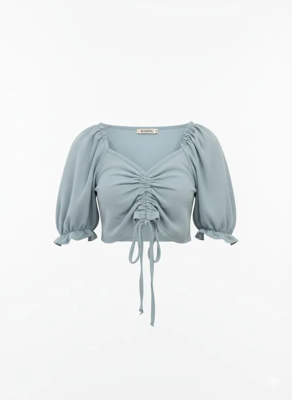 Sky_Blue_Polyester_Crop_Top_For_Women