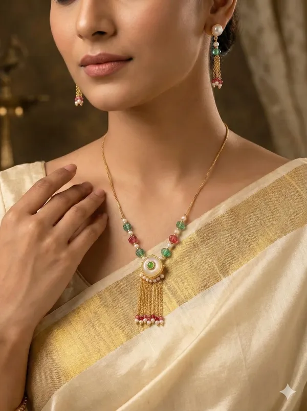 Gold-Plated_Moti_Bead_Necklace_Set_with_Matching_Earrings
