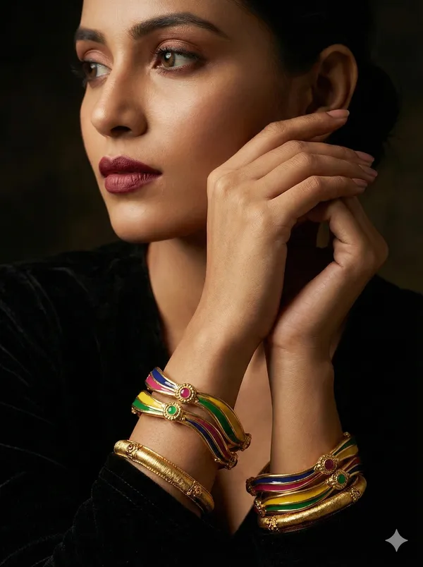 Gold-Plated_Elegant_CNC_Designer_BanglesFor_Women