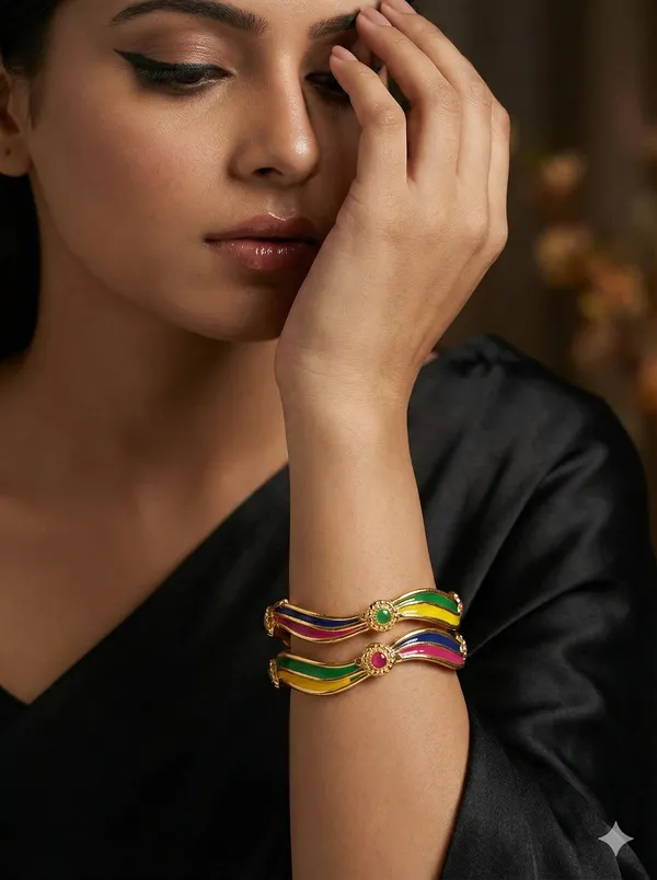 Gold-Plated_Elegant_CNC_Designer_BanglesFor_Women