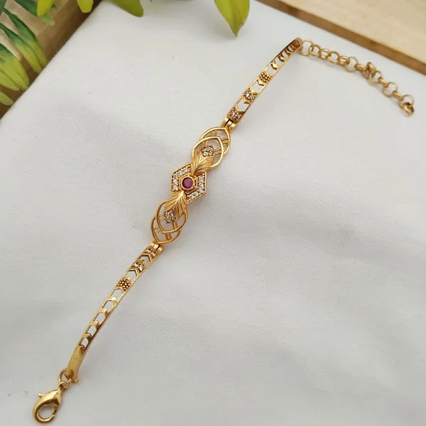 Gold-Plated_Ruby_CZ_Floral_Weave_Bracelet_for_Women