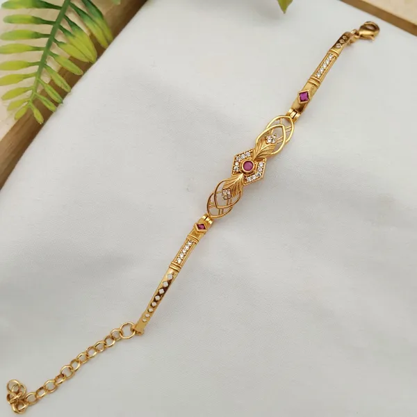 Gold-Plated_Ruby_CZ_Dual_Accent_Weave_Bracelet_for_Women