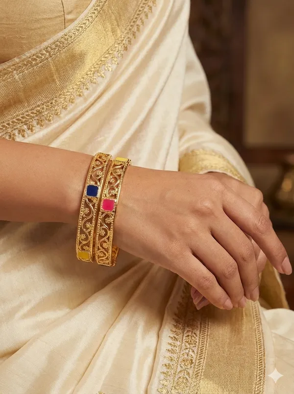 Gold-Plated_Elegant_CNC_Designer_BanglesFor_Women