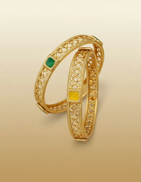 Gold-Plated_Elegant_CNC_Designer_BanglesFor_Women
