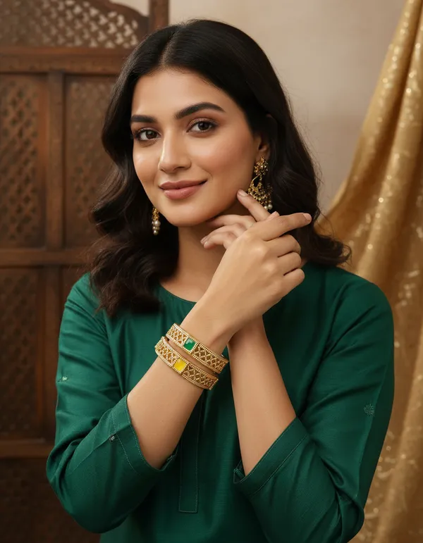 Gold-Plated_Elegant_CNC_Designer_BanglesFor_Women
