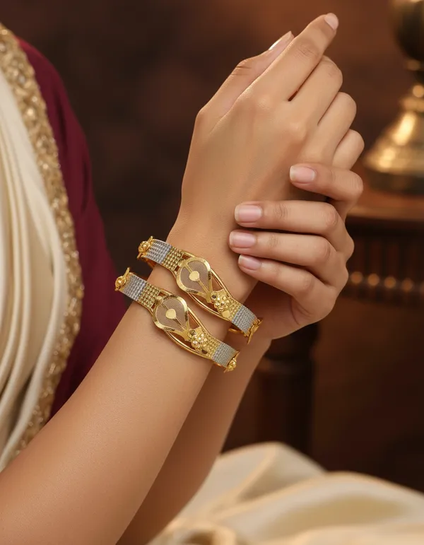Gold-Plated_Elegant_CNC_Designer_BanglesFor_Women