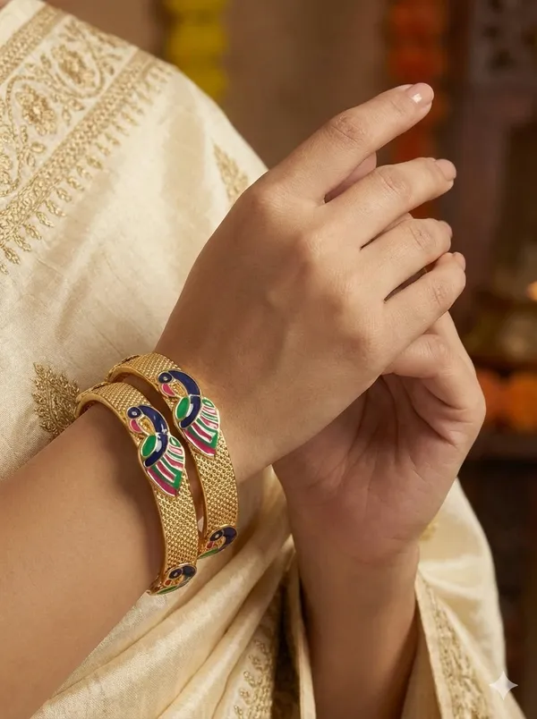 Gold-Plated_Elegant_CNC_Designer_BanglesFor_Women