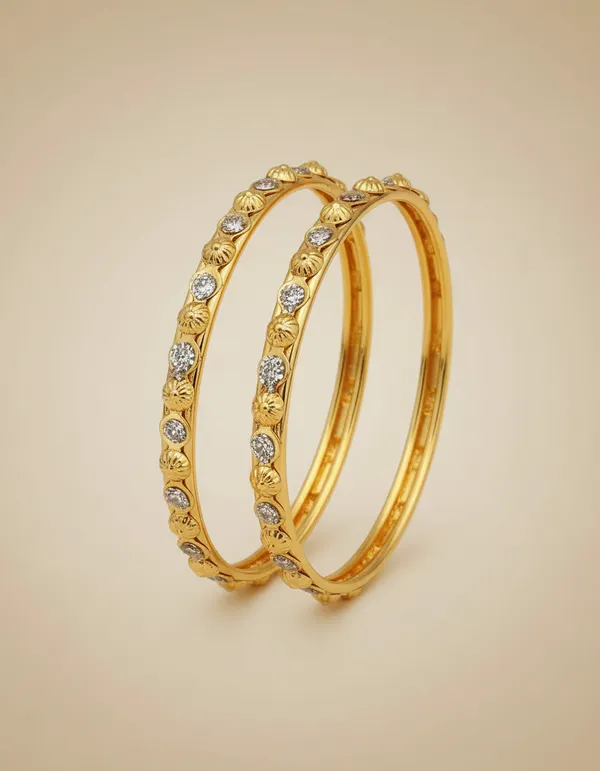 Gold-Plated_Elegant_CNC_Designer_BanglesFor_Women