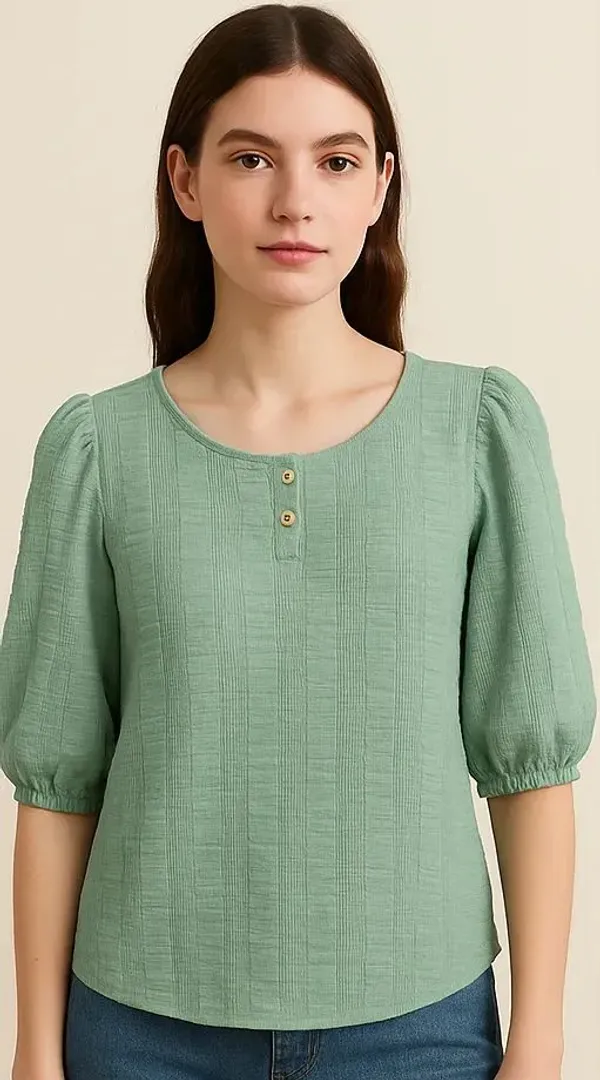 Green_Cotton_Trendy_Western_Wear_Top_&_Tunic_For_Women