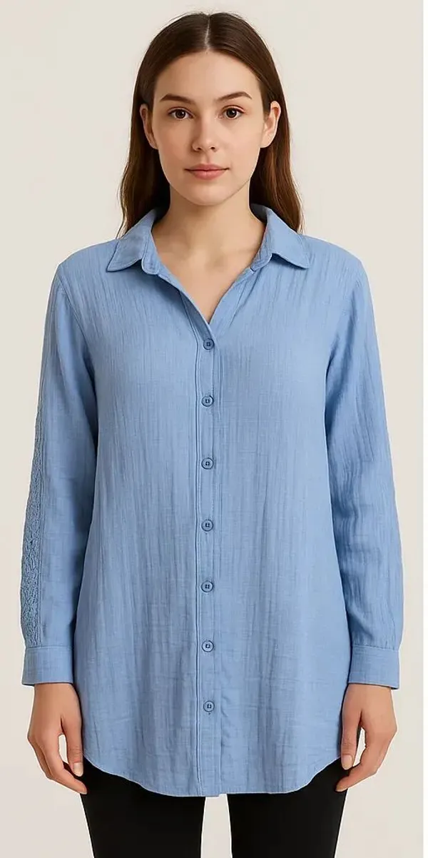 Light_Blue_Cotton_Trendy_Western_Wear_Top_&_Tunic_For_Women