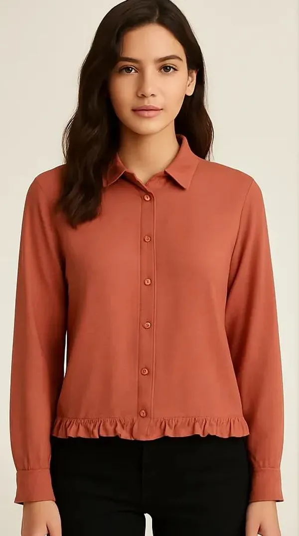 Light_Brown_Cotton_Trendy_Western_Wear_Top_&_Tunic_For_Women