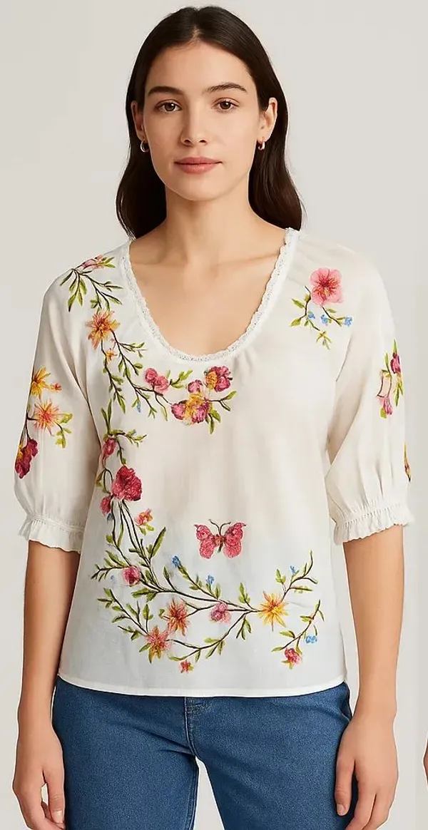 White_Cotton_Trendy_Western_Wear_Top_&_Tunic_For_Women