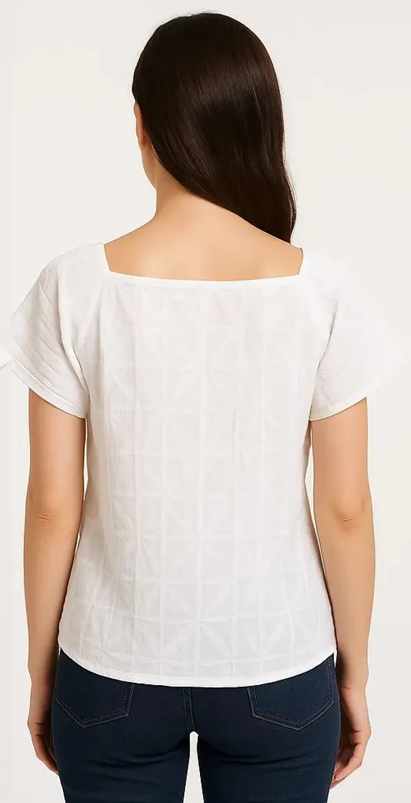 White_Cotton_Trendy_Western_Wear_Top_&_Tunic_For_Women