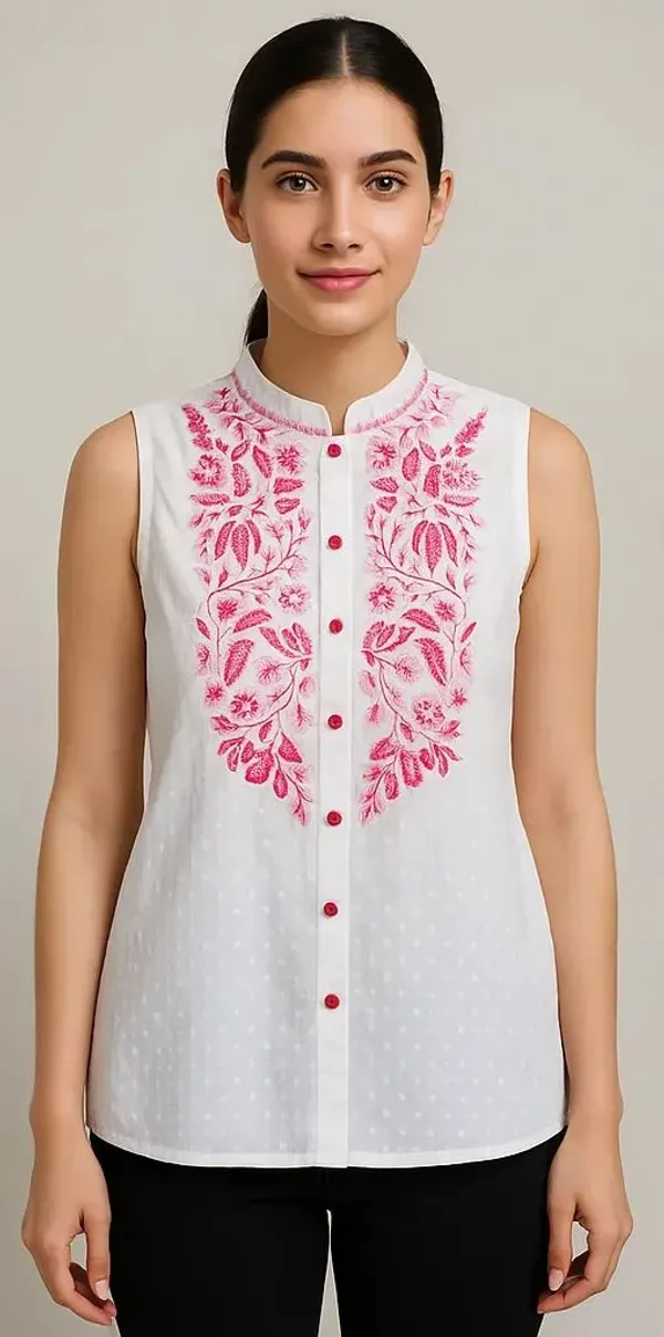 White_Cotton_Trendy_Western_Wear_Top_&_Tunic_For_Women