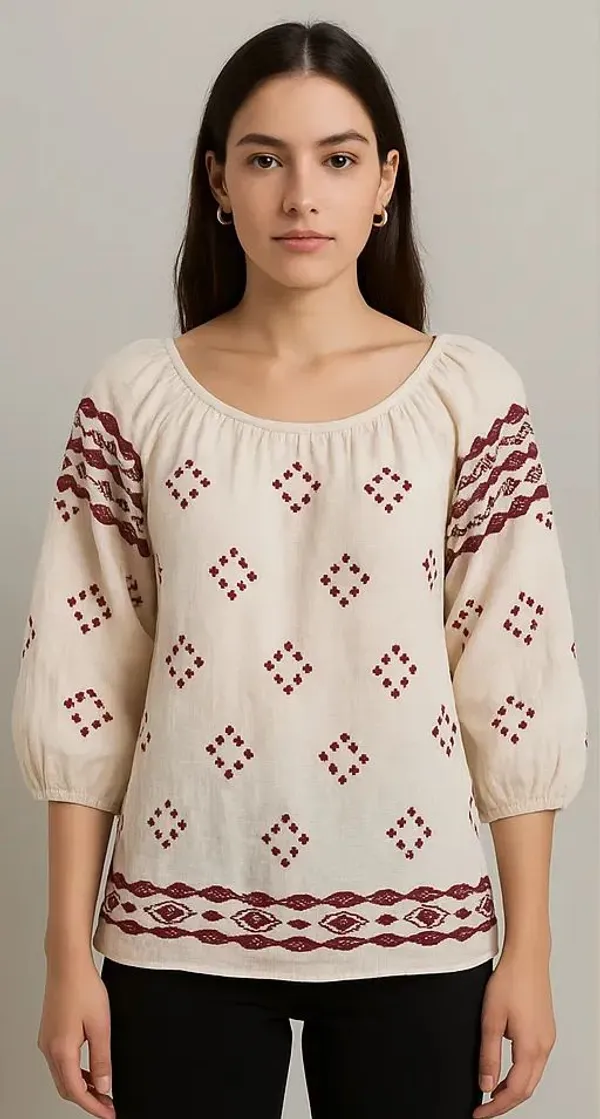 Off_White_Cotton_Trendy_Western_Wear_Top_&_Tunic_For_Women