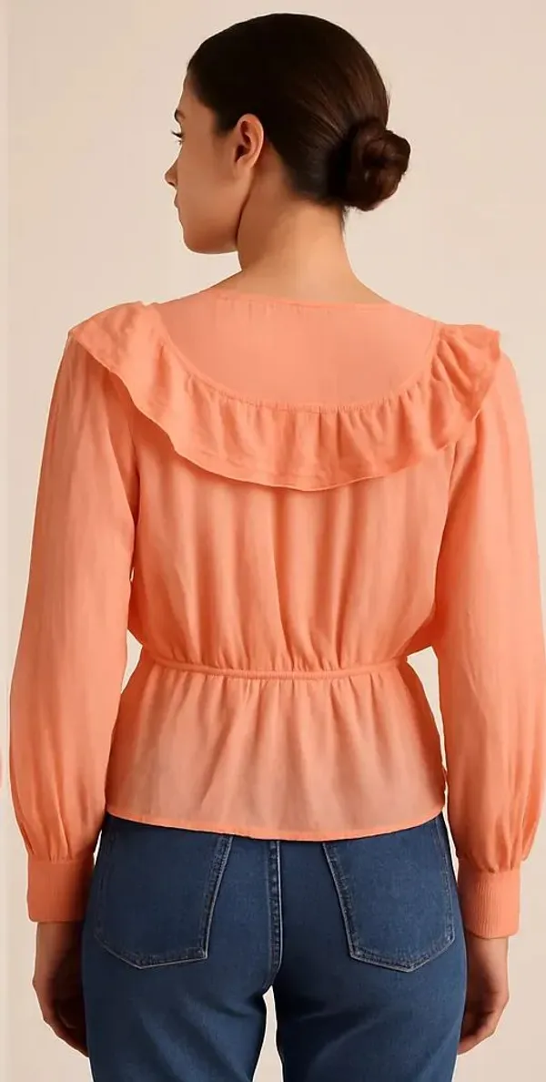 Orange_Cotton_Trendy_Western_Wear_Top_&_Tunic_For_Women