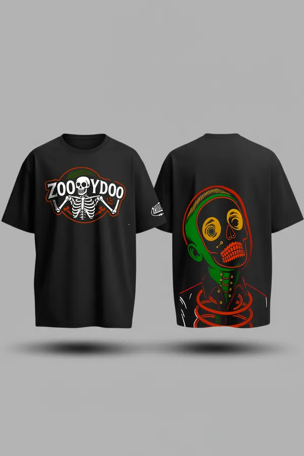 Black_Dark_Game_Combo_Psycho_Skeleton_&_The_Faceoff_Oversize�Tees_For_Unisex_240_GSM