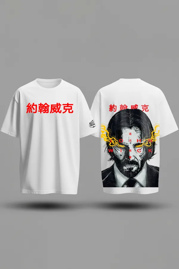 Black_&_White_Revenant_Combo_John_Wick_Ghost_Rider_Black Oversize�Tees_For_Unisex_240_GSM
