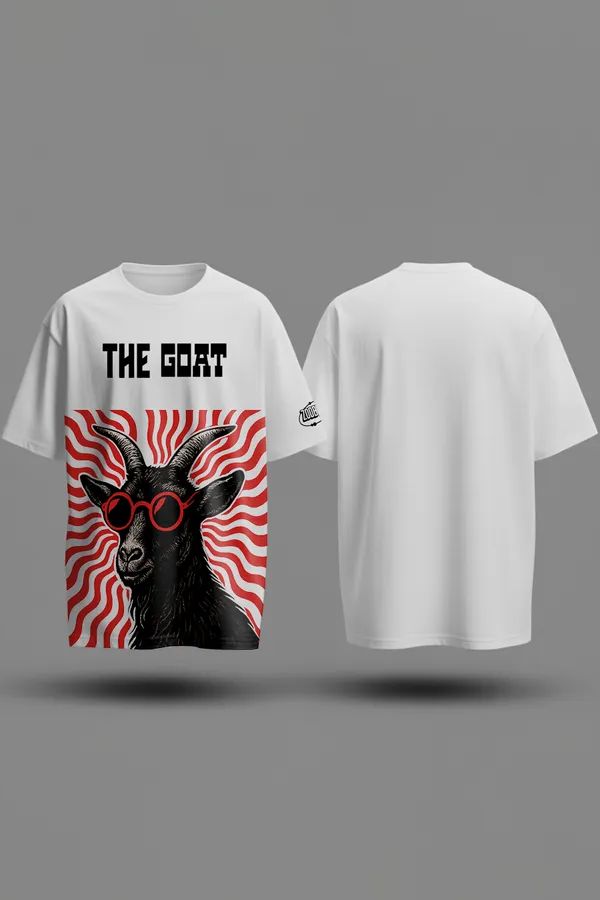 Black_&_White_Beast_Mode_Combo_The_G.O.A.T._Bull_Run_Black Oversize�Tees_For_Unisex_240_GSM