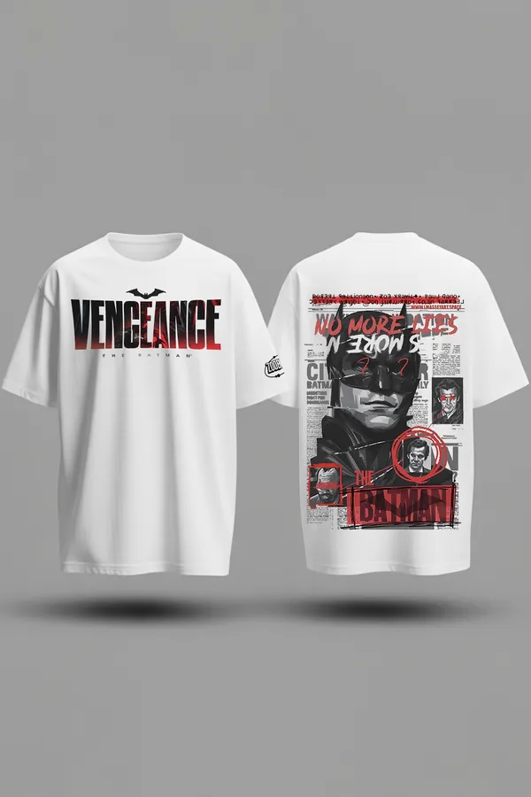 Black_&_White_Shadow_Light_Combo_Vengeance_Batman_Old_Tribal_Lady_Black Oversize�Tees_For_Unisex_240_GSM