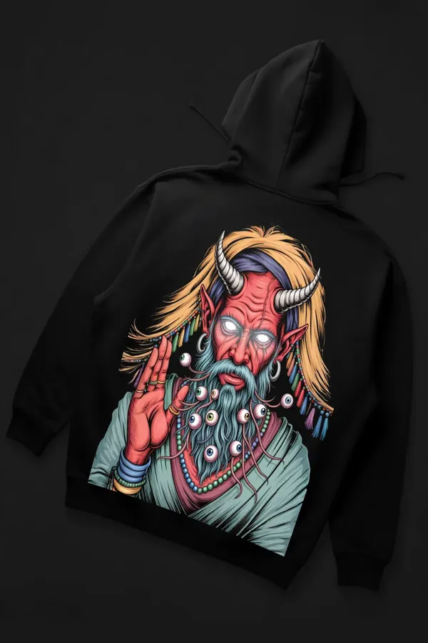 Black_Cosmic_Shaman_Hoodie_For_Unisex_340_GSM