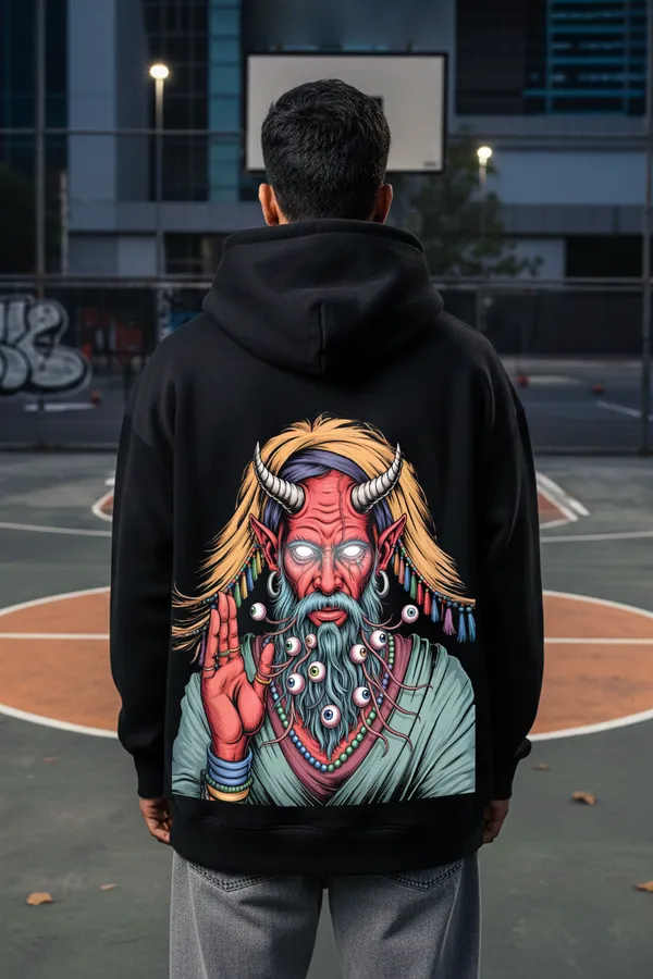 Black_Cosmic_Shaman_Hoodie_For_Unisex_340_GSM