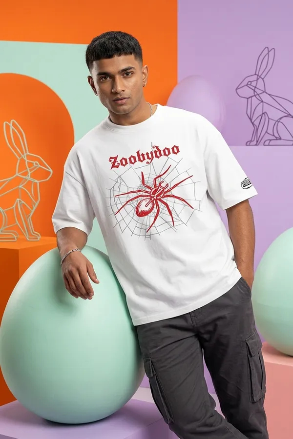 Zoobydoo_Blood_Web_White_Fit_Oversized_Tees_for_Men_200_GSM