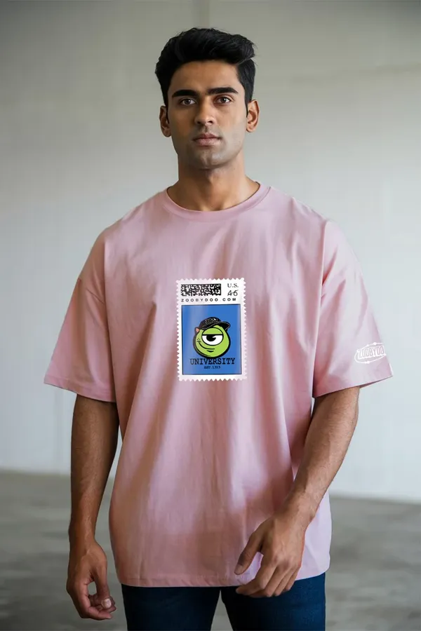 Light_Pink_Monster_University_Fit_Oversize_Tees_For_Men_200_GSM