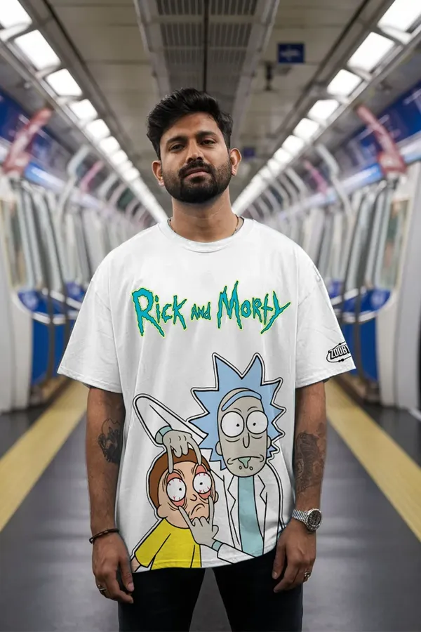 White_Morty_Vision_Drop_Fit_Oversize_Tees_For_Men_200_GSM