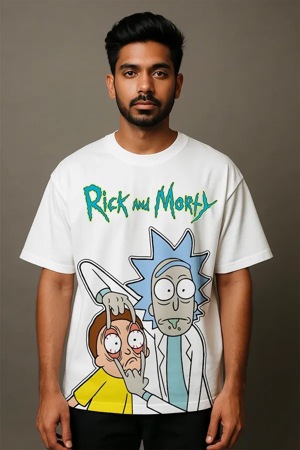 White_Morty_Vision_Drop_Fit_Oversize_Tees_For_Men_200_GSM