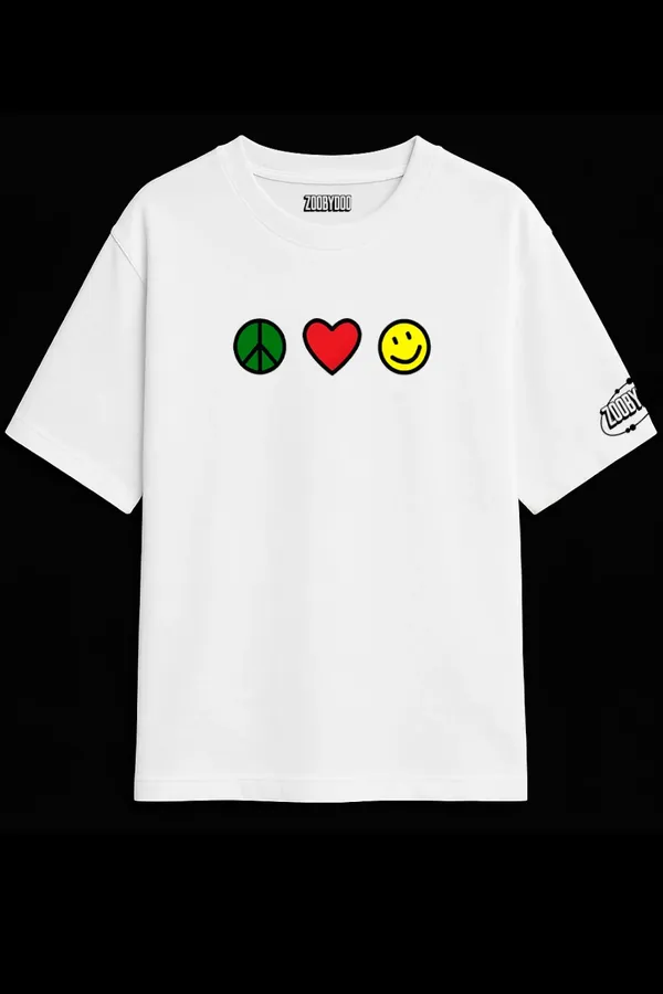 White_Alien_Peace_Fit_Oversize_Tees_For_Men_200_GSM