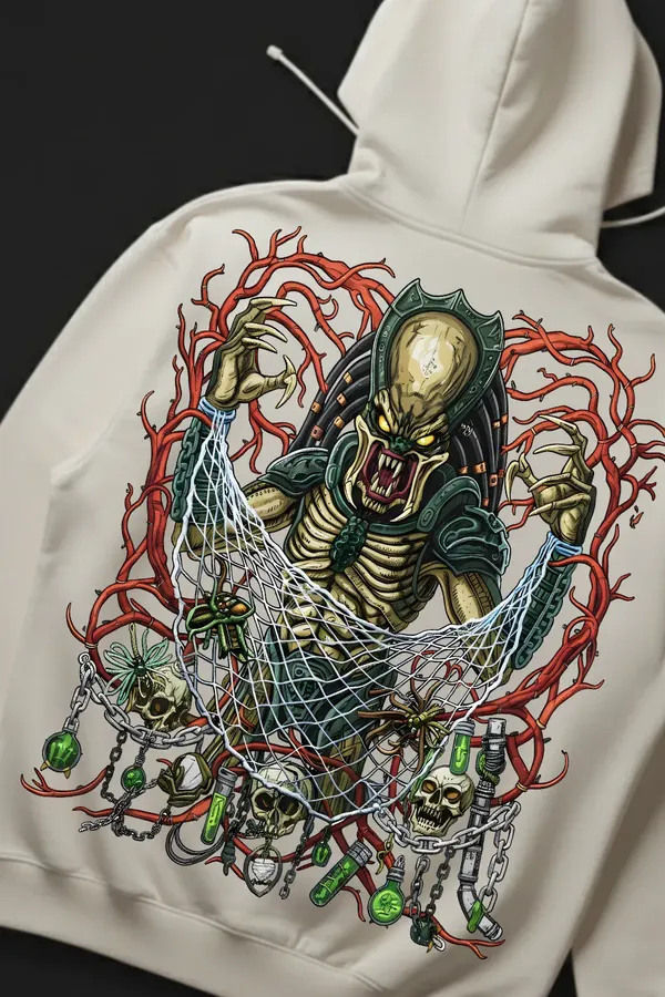 Off_White_Predator_Web_Skull_Hoodie_For_Unisex_340_GSM