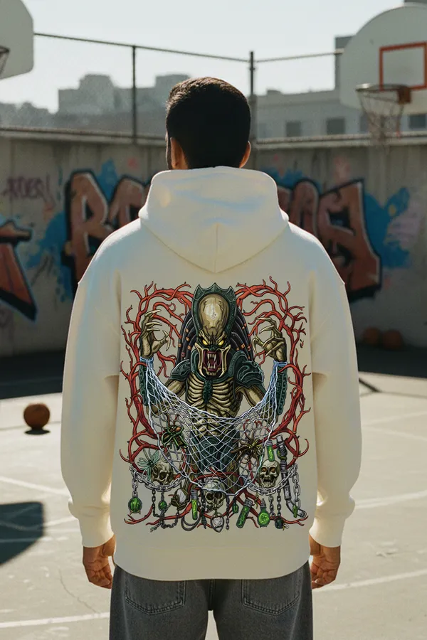 Off_White_Predator_Web_Skull_Hoodie_For_Unisex_340_GSM