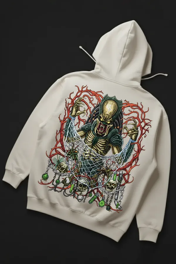 Off_White_Predator_Web_Skull_Hoodie_For_Unisex_340_GSM