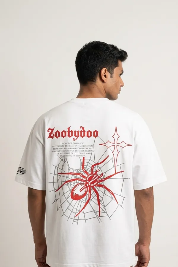 Zoobydoo_Blood_Web_White_Fit_Oversized_Tees_for_Men_200_GSM