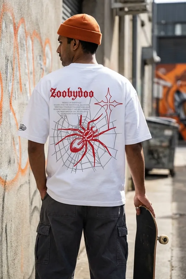 Zoobydoo_Blood_Web_White_Fit_Oversized_Tees_for_Men_200_GSM