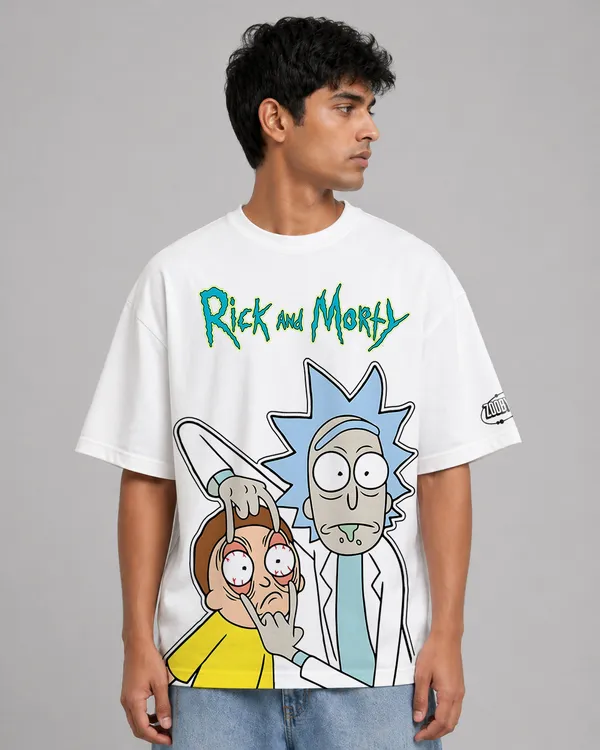 White_Morty_Vision_Drop_Fit_Oversize_Tees_For_Men_200_GSM